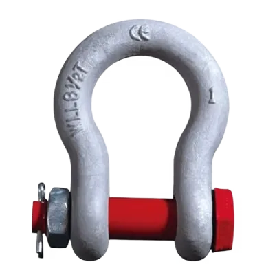 Bolt and nut type shackles, WLL varies by size and grade, Shackles and Hooks